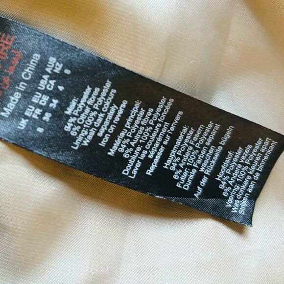 Nasty Gal oversized Olive blazer in size US 4 button front taupe size M - Picture 7 of 7